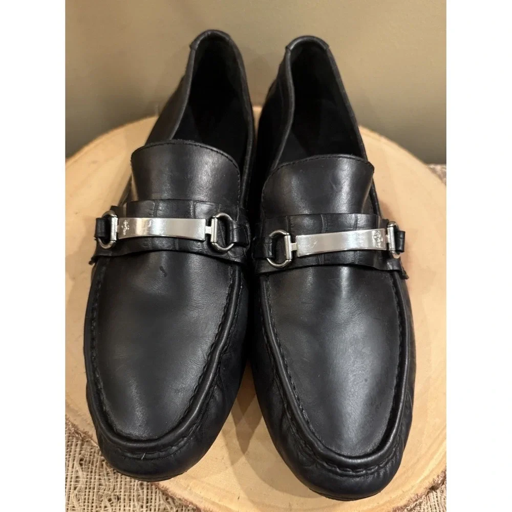 Cole Haan‎ Men 11.5 M Somerset Bit II Loafers Black Tumbled Leather $168